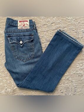 True Religion Ricky - all cotton blue jeans Size 34W x 30L